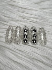 シンプル定額　シルバーラメ