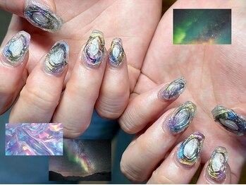 ヌル ネイル 堀江(NURU NAIL HORIE)/オーロラ個性派ニュアンス☆