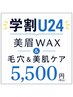【学割U24/これだけやっとけば間違いなし!】美眉WAX×毛穴&美肌ケア¥5500