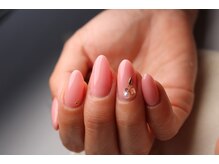 マックスオーガニックネイルサロン/上質ピンクオーガニックネイル