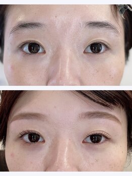 ハットウ(HATTO)の写真/当店人気の眉カラー★ふんわりだけど存在感ある憧れの"外国人風眉"で垢抜けた印象に!!朝の時短メイクにも◎