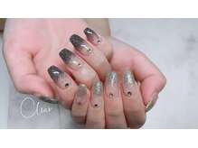 クリア(Clear)/アシメグリッターグラデ