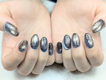 チモカネイル(CHIMOKA NAIL)/宇宙ネイル¥8500