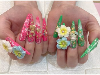 エスフィーネイルサロン ブリーユ(Esfy nailsalon Brille)/ネオンカラー夏ネイル