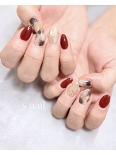 エスネイル 大崎市古川(s.nail)/深みボルドー◇大人ニュアンス