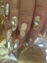 マイネイルアンドアイラッシュ(MyNail&Eyelash)/大理石×シェル