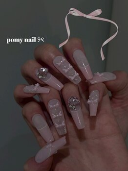 ポミーネイル 池袋店(pomynail)/ワンホンリボンネイル