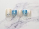 シンプルキラリ海ネイル初￥6500
