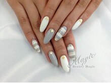 ネイルサロン ビューティーマジック 川口店/ モノクロボーダーネイル