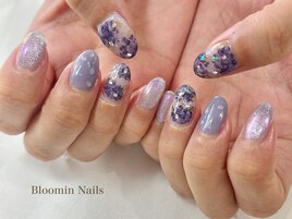 紫陽花ネイル