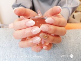 水彩ｘ白グラふんわりフラワー