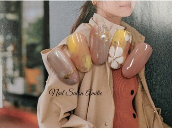 ネイルサロン アミティエ(Nail Salon Amitie)/大人可愛いニュアンスフラワー＊