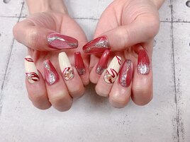 マグネットバレンタインネイル