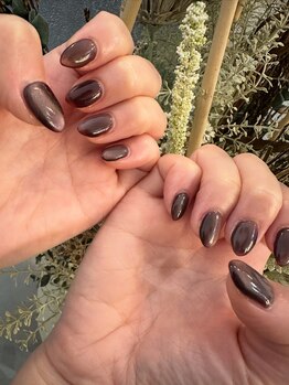 プルメリアドット(Plumeria.)/秋カラーマグネットネイル