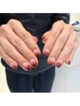 ホワイトネイル 鳳店(WHITE NAIL)/グラデーション/ボルドーネイル