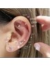 【話題沸騰！】耳つぼジュエリー　両耳10粒　耳マッサージ付き！￥3,650