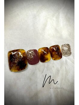 モツヲネイル(motsu.O! NAIL)/琥珀×モーヴピンクデザイン