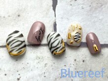 ネイルアンドまつげエクステ ブルーリーフ 四谷三丁目店(Blue Reef)/ゼブラネイル