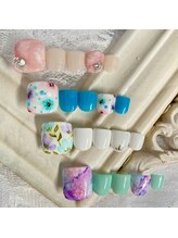 パスリー ネイルアンドケア(Parsley Nail&Care)/【フット春】モデレートアート
