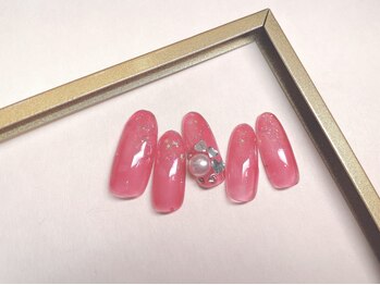ベアトリーチェ 新宿西口(Beatrice)/ピンクハートネイル¥8800