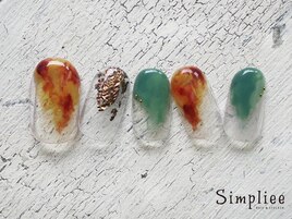 【HAND】べっ甲塗りかけネイル