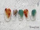 【HAND】べっ甲塗りかけネイル