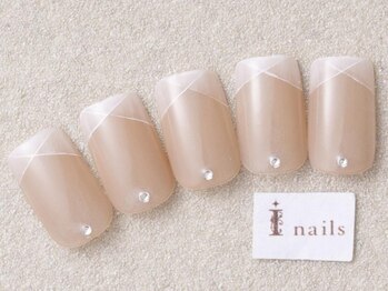 アイネイルズ 三宮店(I nails)/シアーVフレンチ