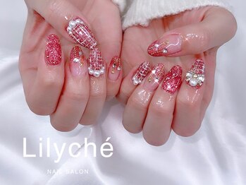 キラキラツイードネイル