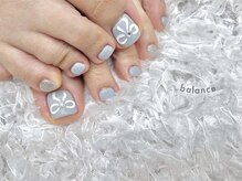 シンプルジェルネイル専門店 バランス(balance)/フットリボンネイル♪