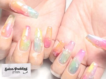 サロンドットプディング(Salon.Pudding)の写真/【持ち込み画像の再現性◎理想のこだわりデザインに♪】ア-トやり放題¥7500◎長さだし１本+¥550も大人気！