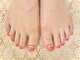 ネイルサロン ビジュードゥ(Nailsalon Bijoux doux)の写真/全8種類から選択可能♪【FOOT|ミラーネイルワンカラー＋ストーン10粒¥6900】魅せる足元で素足にも自信を*