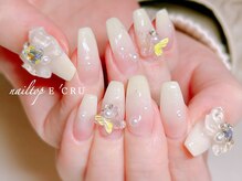 ネイルトップエクル(nail top E CRU)/リボンと蝶々
