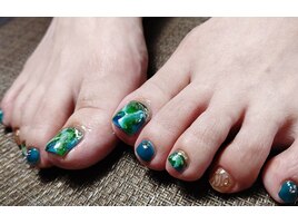 大理石風フットネイル♪