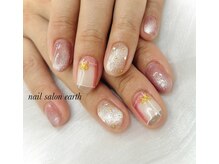 アース(Earth)/チェックネイル