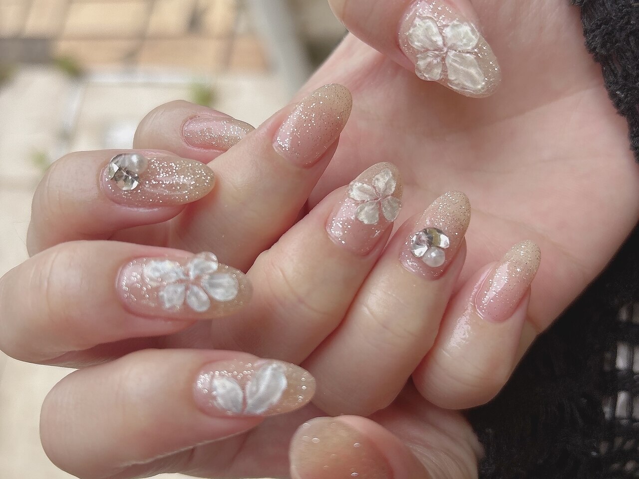 ぷっくりクリアフラワーネイル：PG012108013｜シャインパル(shine pal
