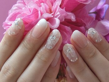 ネイルサロンミキ 横浜(MIKI)/ブライダルネイル手描きフラワー