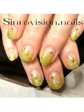 シンラヴィジョンネイルズ(sinravision.nails)/イエローラメグラ