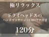 【極リラックス★1100円OFF】ヘッドスパ+オプション2種付【120分13200円】