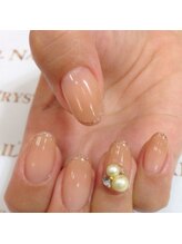 クリスタルネイル ボンベルタ橘店(CRYSTAL NAIL)/グラデーション×ビジュー