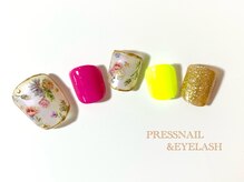 プレス ネイルアンドアイラッシュ(PRESS NAIL&EYELASH)/ボタニカルフラワー♪フット