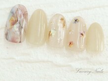 ラグジュアリー ネイルズ(Luxury Nails)/押し花◇ニュアンスNail
