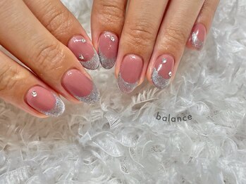 シンプルジェルネイル専門店 バランス(balance)/マグネットフレンチ