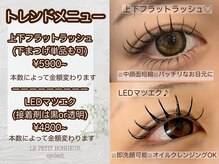 ルプティボヌール(LE PETIT BONHEUR.)の雰囲気（トレンドメニュー豊富！上下エクステ/LEDマツエク）