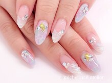 ミケ/夏　マーメイド×水面ネイル