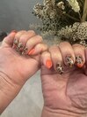 今期トレンドレオパードネイル