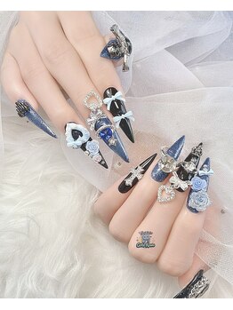 ゴテかわ(GOTE KAWA)/ワンカラーネイル、長さだし