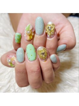 ママンビューティー(Maman Beauty)/ぷっくりフラワーネイル☆