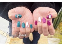 ハズグラスネイル(Haze Grass nail)/夏カラー