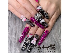 y2kヒョウ柄ネイル
