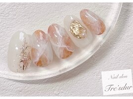 天然石風ネイル♪